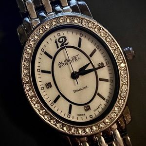 Diamond + Stainless Steel August Steiner Watch